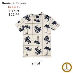 Denim and Flower T-Shirt- Brand New!